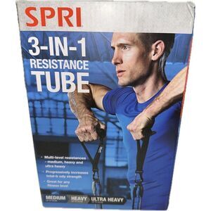 SPRI 3-in-1 Resistance Bands Multi level Workout (Medium, Heavy, Ultra‎ Heavy)